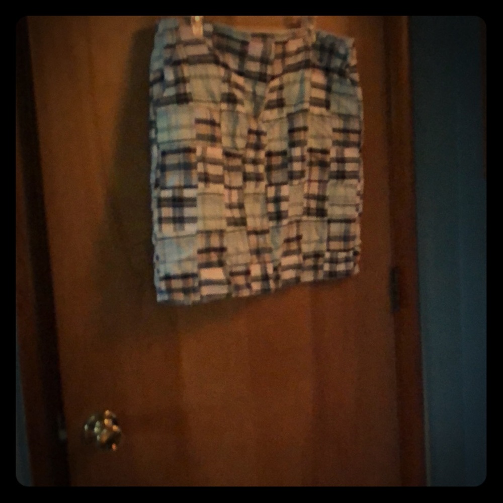 Knee length madris (blues) skirt